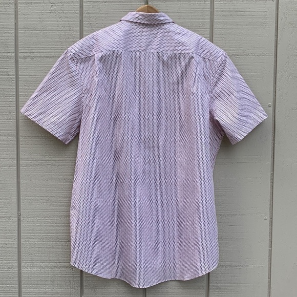 Michael KORS Short Sleeve Classic Fit Button Down Shirt - Deep Henna - Picture 7 of 15